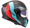 LS2 FF811 VECTOR II-06 CARBON GRID helma červená/azurová vel.M